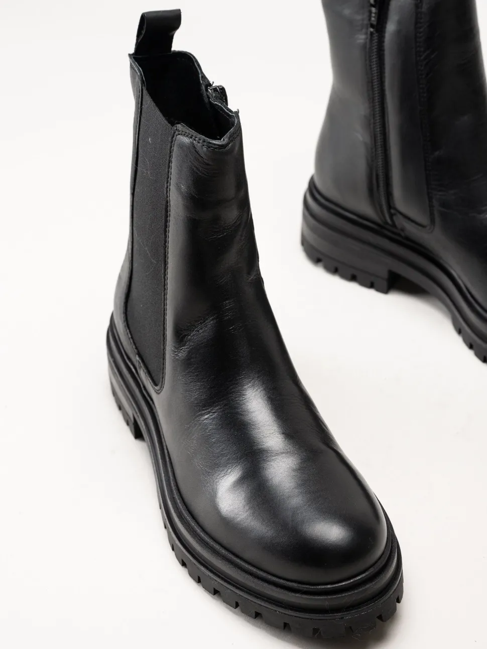 Rosa Negra - Svarta boots i skinn