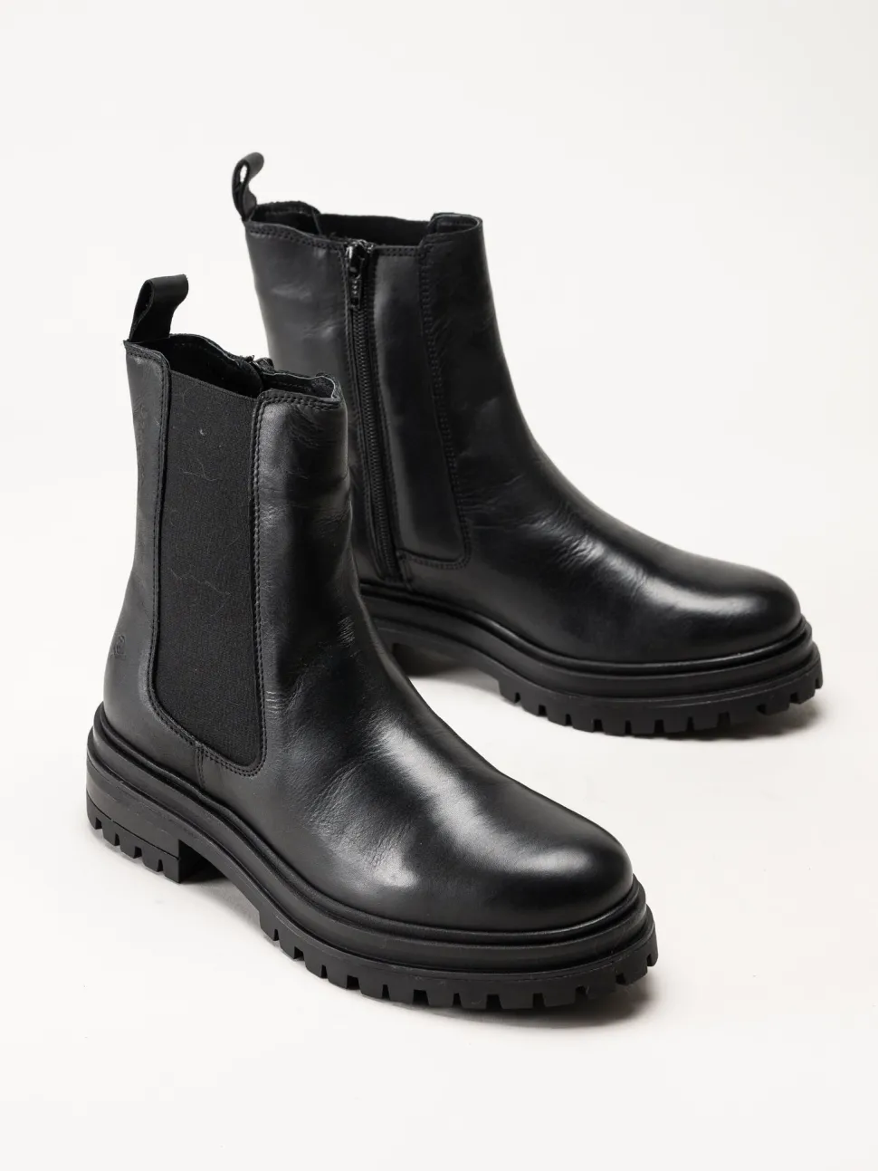 Rosa Negra - Svarta boots i skinn