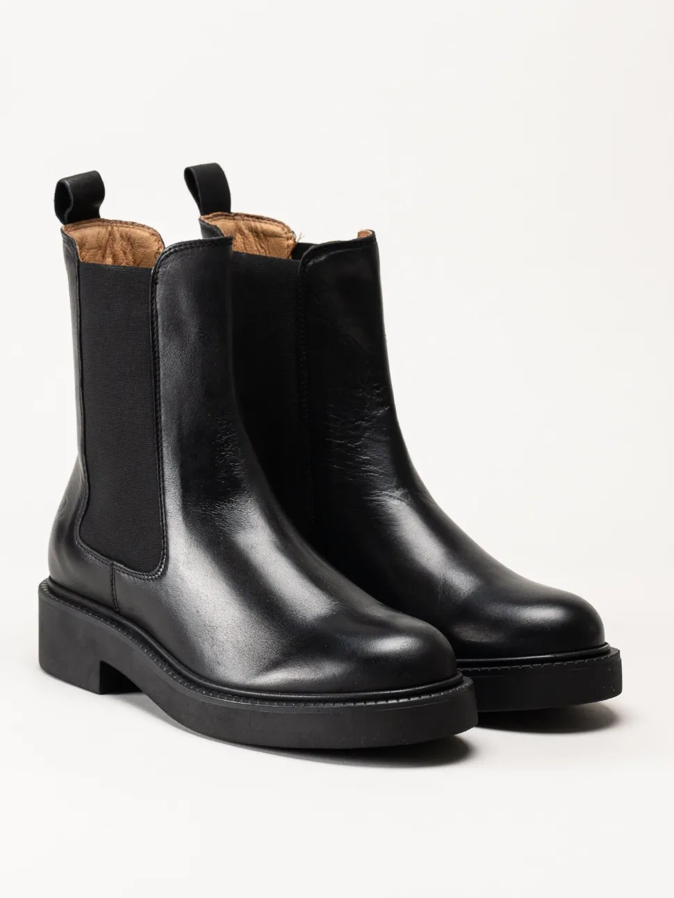 Rosa Negra - Svarta chelsea boots i skinn
