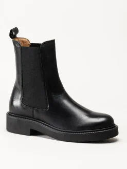 Rosa Negra - Svarta chelsea boots i skinn