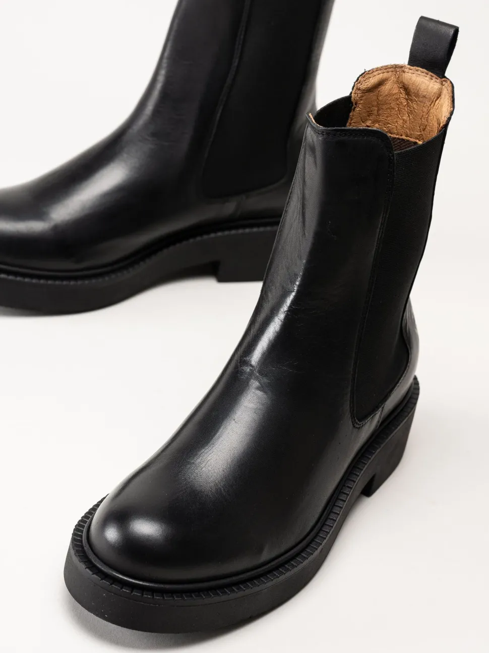 Rosa Negra - Svarta chelsea boots i skinn