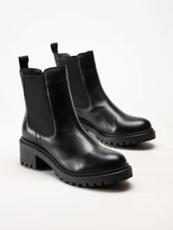 Rosa Negra - Svarta chelsea boots i skinn