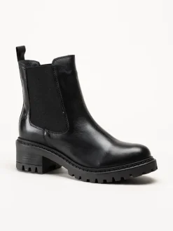 Rosa Negra - Svarta chelsea boots i skinn