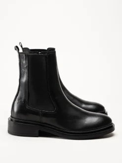 Rosa Negra - Svarta chelsea boots i skinn