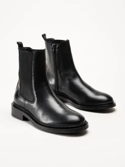 Rosa Negra - Svarta chelsea boots i skinn