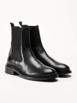 Rosa Negra - Svarta chelsea boots i skinn