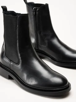 Rosa Negra - Svarta chelsea boots i skinn