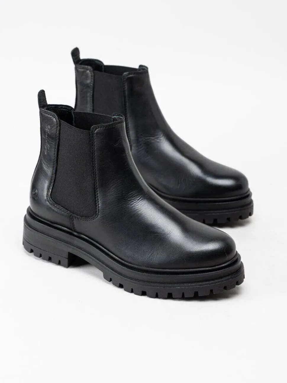 Rosa Negra - Svarta chelseaboots i skinn
