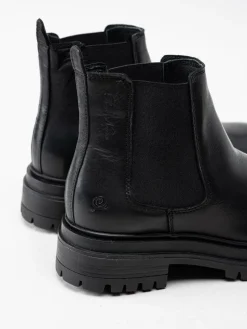Rosa Negra - Svarta chelseaboots i skinn