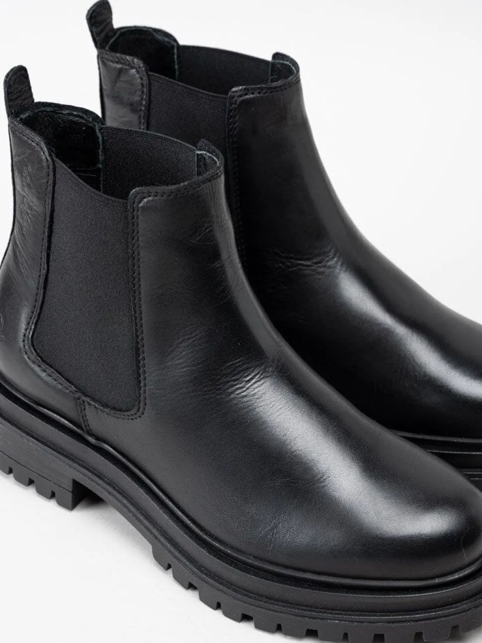 Rosa Negra - Svarta chelseaboots i skinn