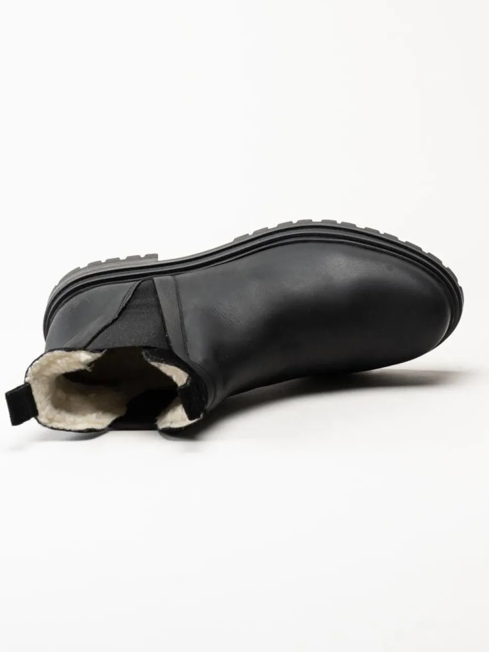 Rosa Negra - Svarta fodrade chelsea boots i oljad nubuck