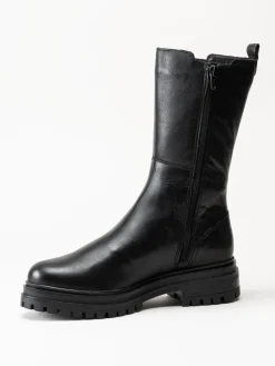 Rosa Negra - Svarta höga resårboots i skinn