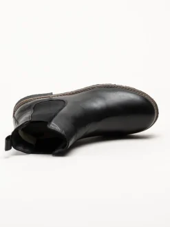 Rosa Negra - Svarta ullfodrade chelsea boots