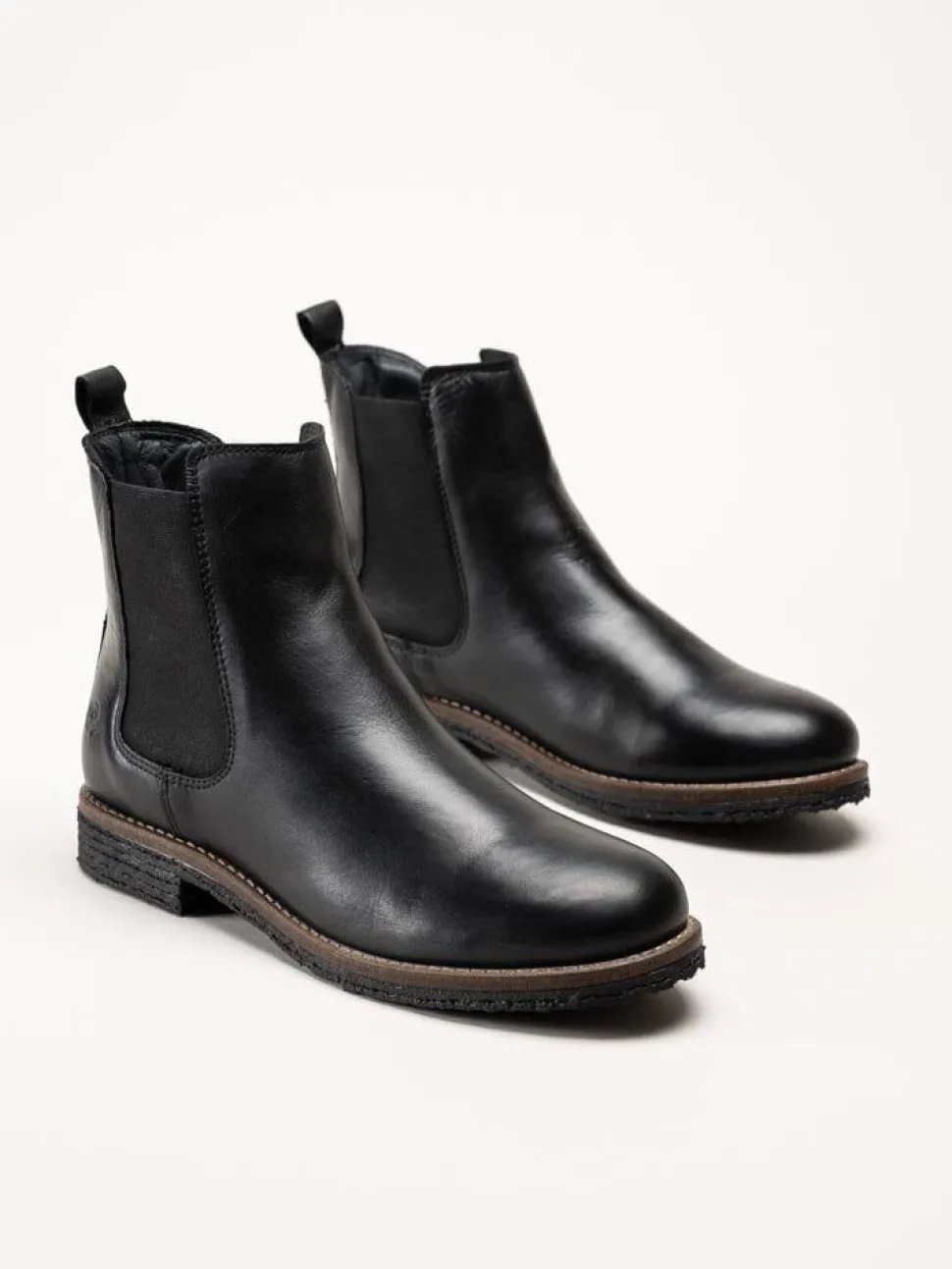 Rosa Negra - Svarta ullfodrade chelsea boots
