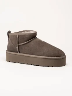 Rugged Gear - Bondi Mini plateau - Grå ullfodrade låga boots