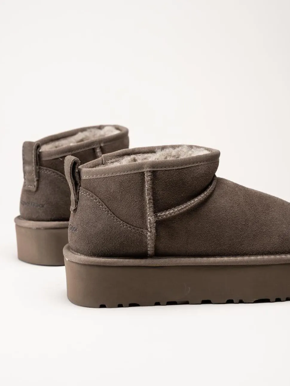 Rugged Gear - Bondi Mini plateau - Grå ullfodrade låga boots