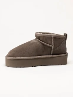 Rugged Gear - Bondi Mini plateau - Grå ullfodrade låga boots