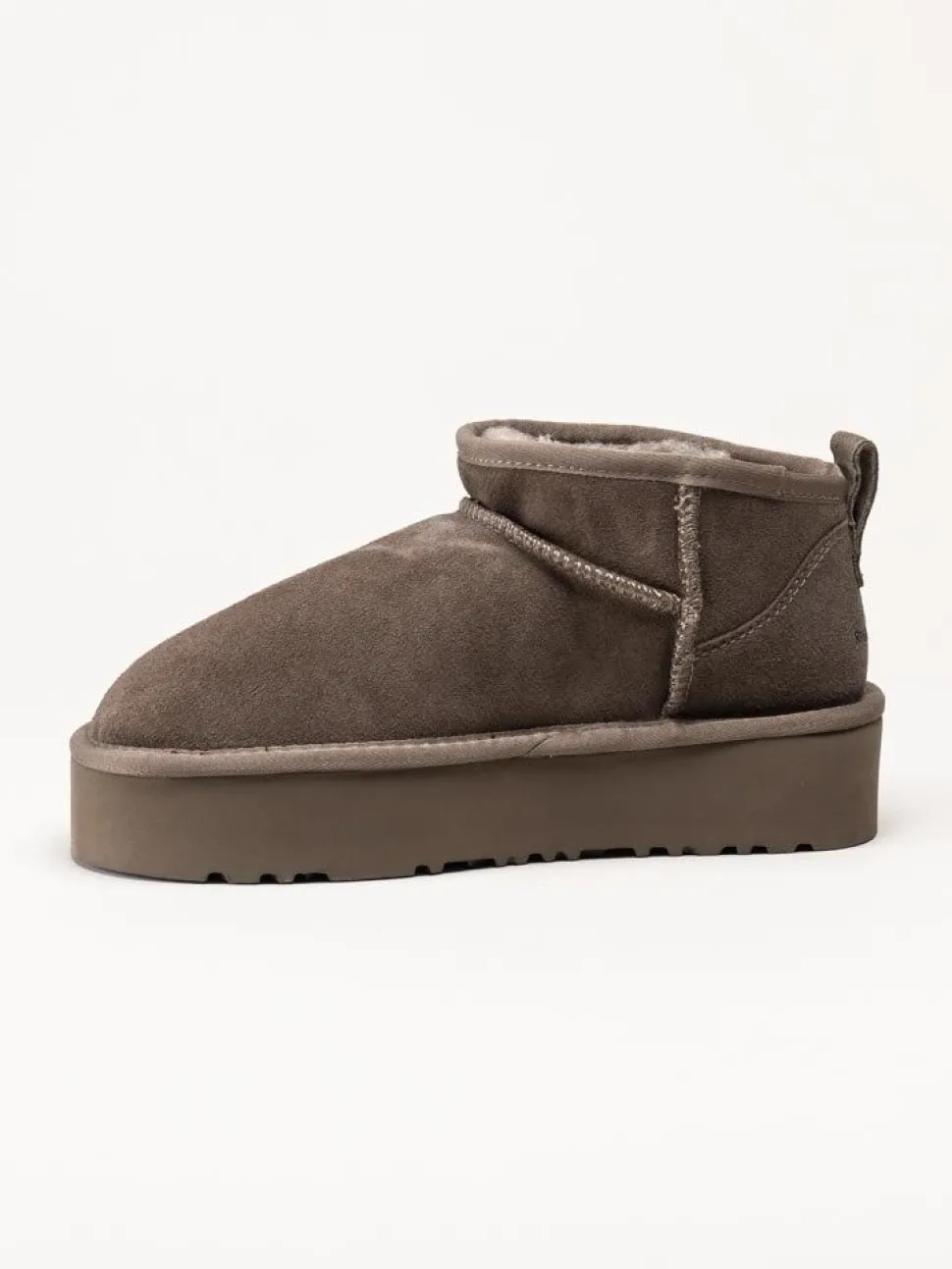 Rugged Gear - Bondi Mini plateau - Grå ullfodrade låga boots