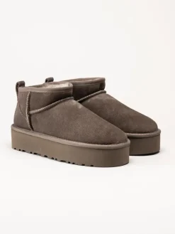 Rugged Gear - Bondi Mini plateau - Grå ullfodrade låga boots