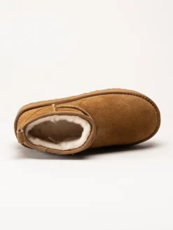 Rugged Gear - Bondi Mini plateau - Ljusbruna ullfodrade låga boots