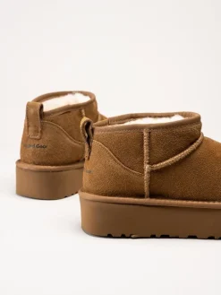 Rugged Gear - Bondi Mini plateau - Ljusbruna ullfodrade låga boots