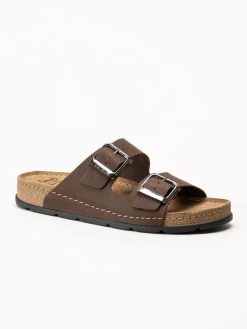 Scholl - Bora 2 Buckles - Mörkbruna sandaler