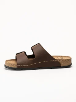 Scholl - Bora 2 Buckles - Mörkbruna sandaler