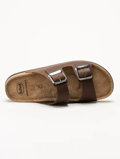 Scholl - Bora 2 Buckles - Mörkbruna sandaler