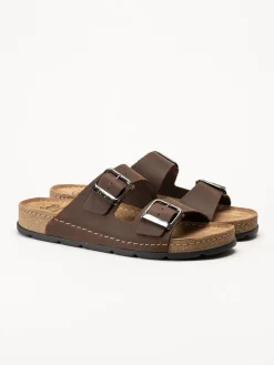 Scholl - Bora 2 Buckles - Mörkbruna sandaler