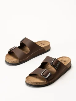 Scholl - Bora 2 Buckles - Mörkbruna sandaler