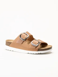 Scholl - Ilary 2 Strap - Bruna sandaler i oljat skinn