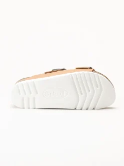 Scholl - Ilary 2 Strap - Bruna sandaler i oljat skinn
