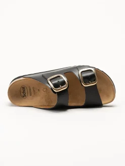 Scholl - Ilary 2 Strap - Svarta sandaler i skinn