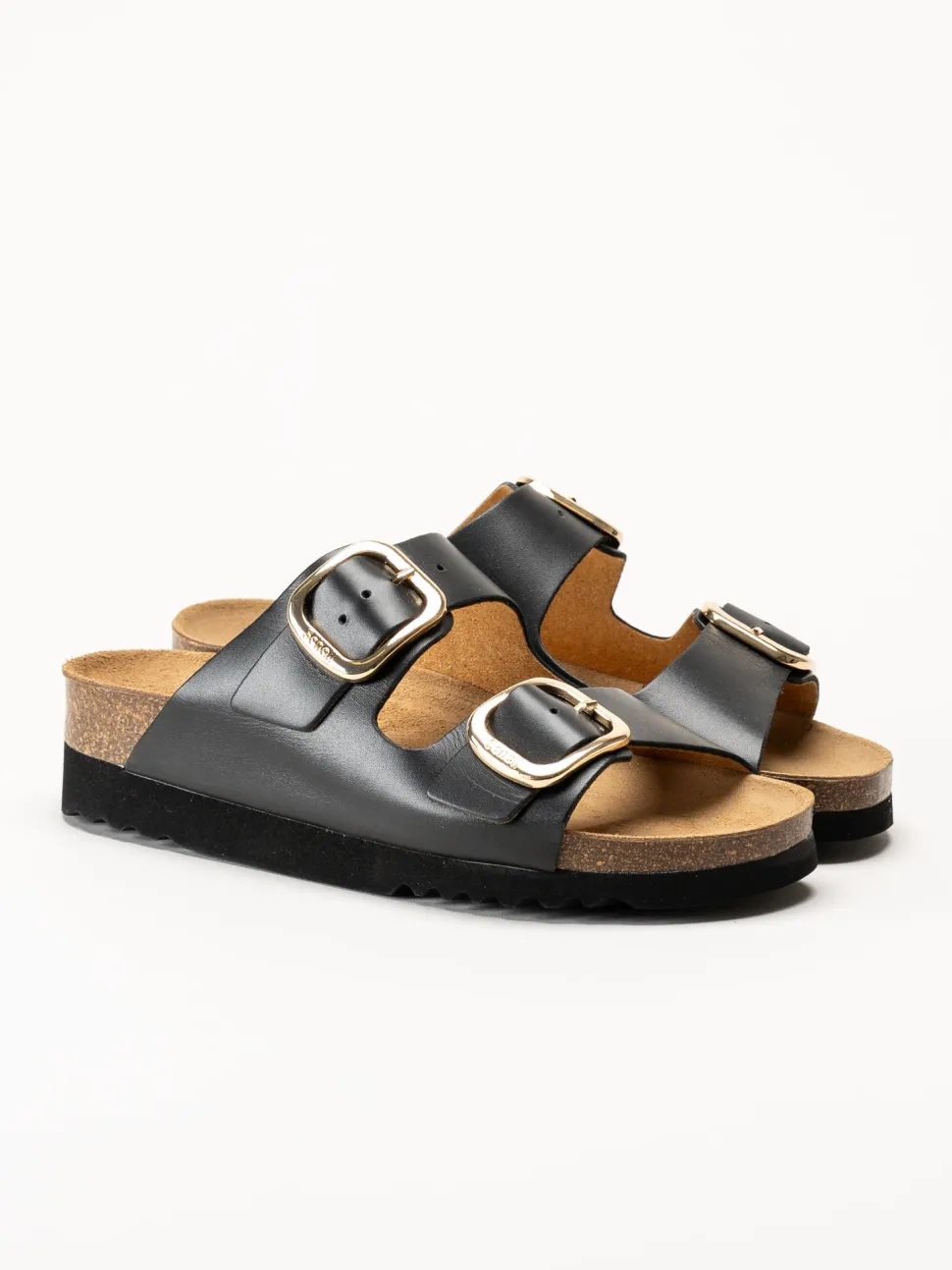 Scholl - Ilary 2 Strap - Svarta sandaler i skinn
