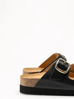 Scholl - Ilary 2 Strap - Svarta sandaler i skinn