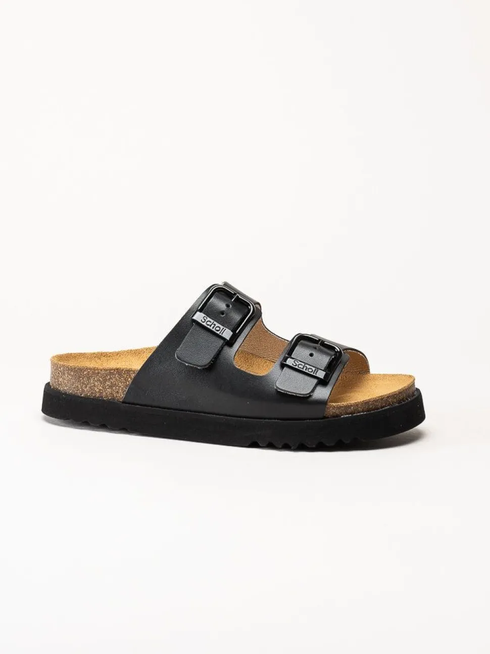 Scholl - Malerra AD - Svarta slip in sandaler i skinn