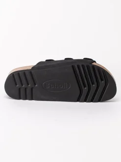 Scholl - Rio - Svarta slip in sandaler i nubuck