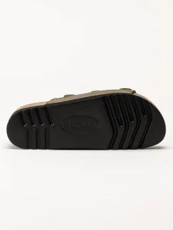 Scholl - Rio WG AD - Gröna slip in sandaler i oljat skinn