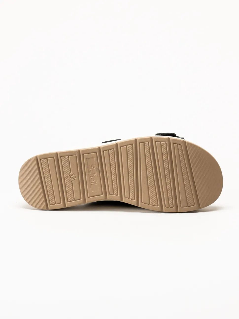 Scholl - Scilla 2 Buckles - Svarta sandaler i nubuck