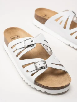 Scholl - Ystad - Off white slip in sandaler