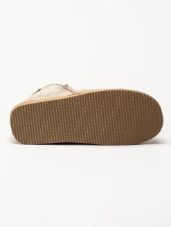 Shepherd - Annie - Grå slip on fårskinnstofflor