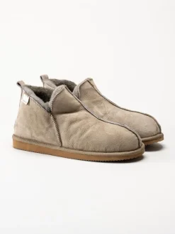 Shepherd - Annie - Grå slip on fårskinnstofflor