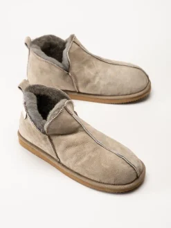 Shepherd - Annie - Grå slip on fårskinnstofflor