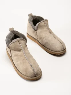 Shepherd - Annie - Grå slip on fårskinnstofflor