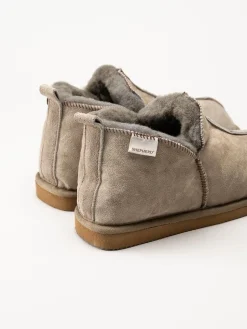 Shepherd - Annie - Grå slip on fårskinnstofflor