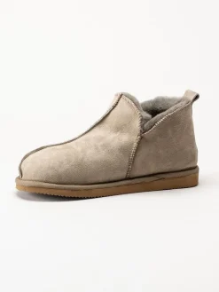 Shepherd - Annie - Grå slip on fårskinnstofflor
