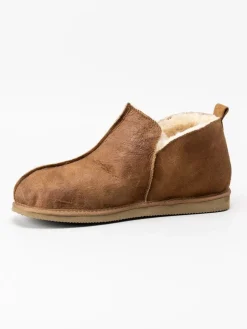 Shepherd - Anton - Ljusbruna slip on fårskinnstofflor