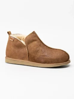 Shepherd - Anton - Ljusbruna slip on fårskinnstofflor