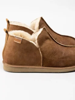 Shepherd - Anton - Ljusbruna slip on fårskinnstofflor