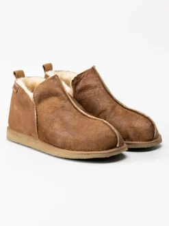 Shepherd - Anton - Ljusbruna slip on fårskinnstofflor
